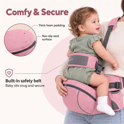 Thick foam padding and built-in safety belt